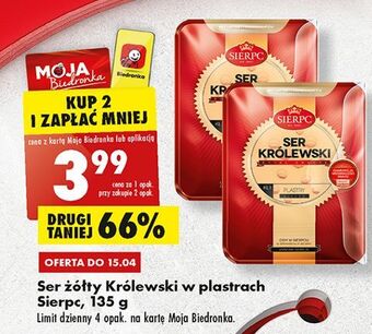 Biedronka Ser żółty królewski plastry sierpc oferta