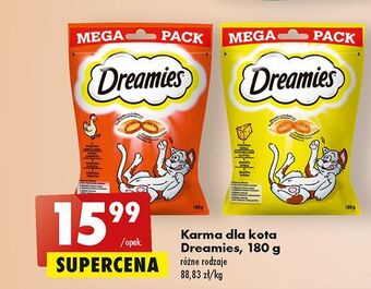 Biedronka Przysmak dla kota z serem dreamies oferta