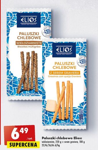 Biedronka Paluszki chlebowe wieloziarniste elios oferta