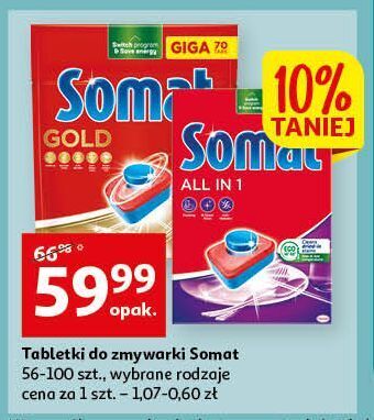 Auchan Tabletki do zmywarki somat gold oferta