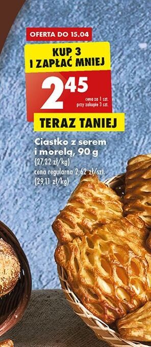 Biedronka Ciastko z serem i morelą oferta