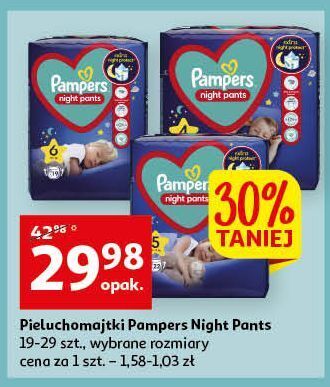 Auchan Pieluszki dla dzieci 6 pampers night pants oferta