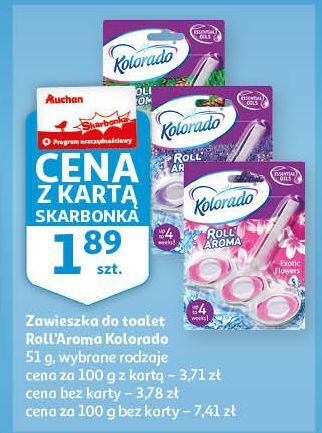 Auchan Kostka do wc lavender field kolorado roll aroma oferta