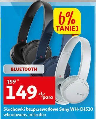 Auchan Słuchawki whch510 niebieskie sony oferta