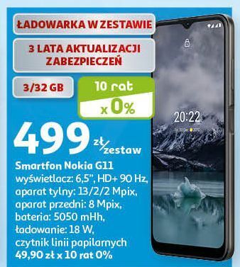 Auchan Smartfon g11 3gb/32 gb czarny nokia oferta