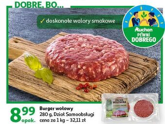 Auchan Burger wołowy auchan pewni dobrego oferta