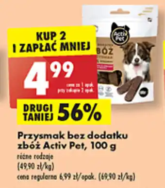 Biedronka Activ Pet Przysmak bez dodatku zbóż 100g oferta