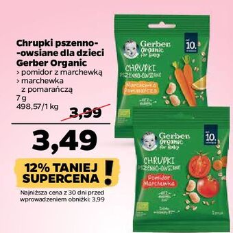 Netto Chrupki pszenno-owsiane pomidor i marchewka gerber organic oferta