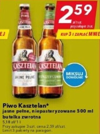 Lewiatan Piwo Kasztelan 500ml oferta
