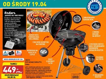 ALDI Grill kulowy caldera pro enders oferta