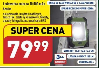 ALDI Ładowarka solarna 10000mah oferta