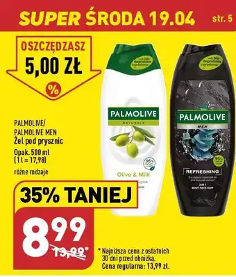 ALDI Żel pod prysznic mleczko oliwkowe palmolive naturals oferta