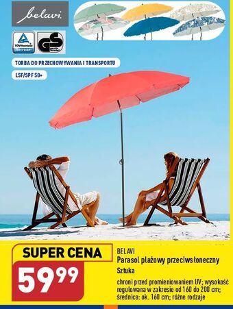 ALDI Parasol plażowy śr. 160 cm belavi oferta