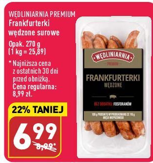ALDI Frankfurterki surowe wędliniarnia premium oferta