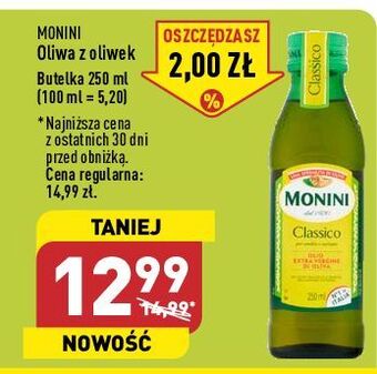 ALDI Oliwa z oliwek extra vergine monini classico oferta