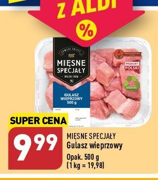 ALDI Gulasz wieprzowy z szynki mięsne specjały zawsze świeże (aldi) oferta