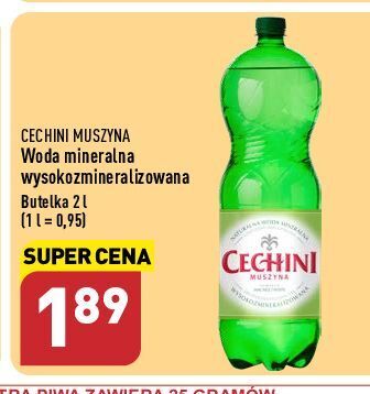 ALDI Woda wysokozmineralizowana muszyna cechini oferta