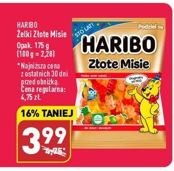 ALDI Żelki haribo złote misie oferta