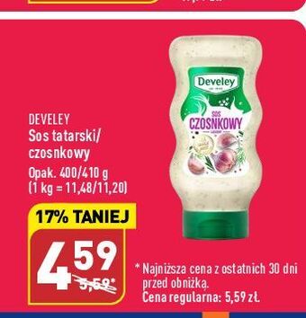 ALDI Sos czosnkowy develey oferta