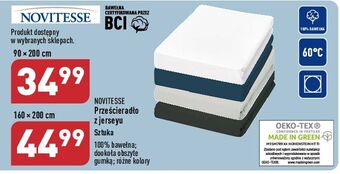ALDI Prześcieradło z jerseyu 140-160 x 200 cm novitesse oferta