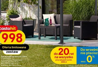 Castorama Zestaw mebli ogrodowych oferta