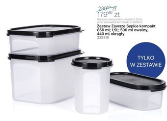 Tupperware Zestaw pojemników tupperware oferta