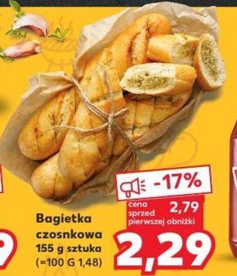 Kaufland Bagietka czosnkowa 155g oferta