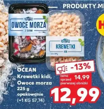 Kaufland Ocean Krewetki kidi, Owoce morza 225g oferta