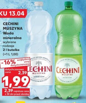 Kaufland Cechini Muszyna Woda mineralna 2l oferta