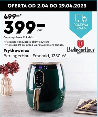 Biedronka BerlingerHaus Frytkownica Emerald, 1350 W oferta