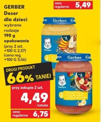 Kaufland Gerber Deser dla dzieci 190g oferta
