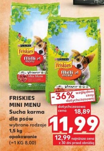 Kaufland Friskies mini menu sucha karma dla psów 1,5kg oferta