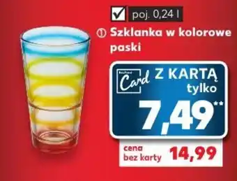 Kaufland Szklanka w kolorowe paski 0,24l oferta