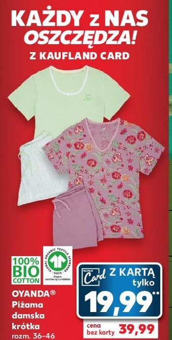 Kaufland Piżama damska 36-46 oyanda oferta