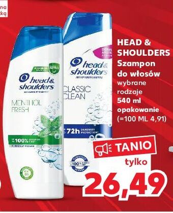 Kaufland Szampon do włosów menthol head&shoulders oferta