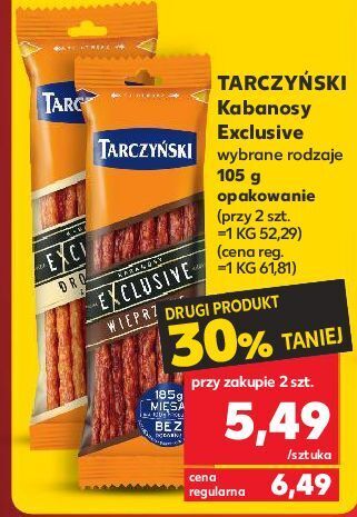 Kaufland Kabanosy wieprzowe tarczyński exclusive oferta