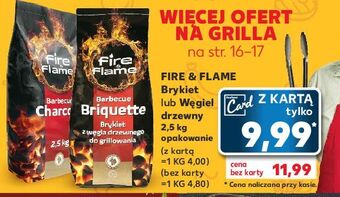 Kaufland Brykiet grillowy fire & flame oferta