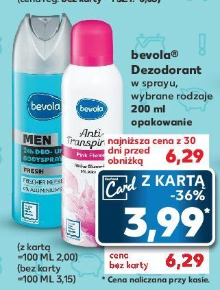Kaufland Dezodorant fresh bevola men oferta