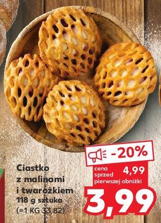 Kaufland Ciastko z malinami i twarożkiem oferta
