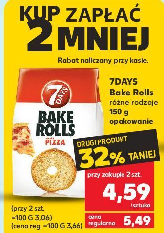 Kaufland Bake rolls pizza 7 days rolls oferta