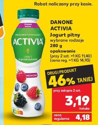 Kaufland Jogurt owoce leśne danone activia oferta