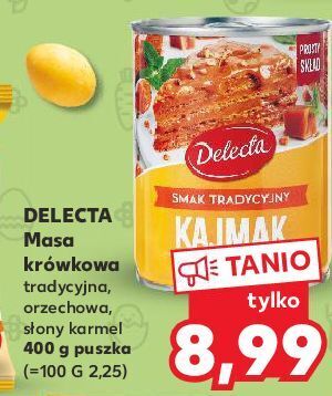 Kaufland Masa krówkowa kajmak tradycyjny delecta oferta