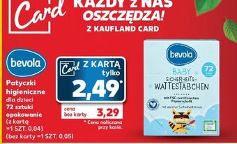 Kaufland Patyczki kosmetyczne dla dzieci bevola baby oferta