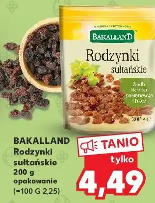 Kaufland Rodzynki sułtańskie bakalland oferta