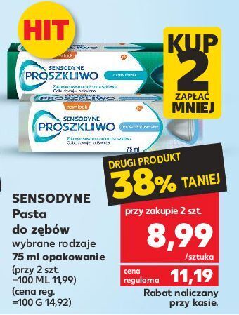 Kaufland Pasta do zębów sensodyne pro szkliwo delikatne wybielanie oferta