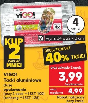Kaufland Tacki aluminiowe 34 x 22 2 cm vigo! oferta