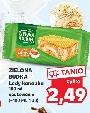 Kaufland Kanapka lodowa słony karmel ze śmietanką zielona budka oferta