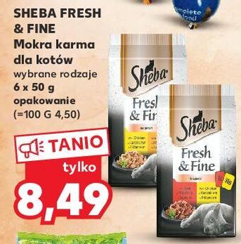 Kaufland Karma dla kota z kurczakiem drobiem indykiem sheba fresh & fine oferta