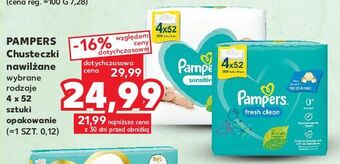 Kaufland Chusteczki nawilżane pampers fresh clean oferta