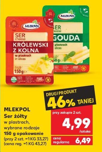 Kaufland Ser gouda - plastry mlekpol oferta